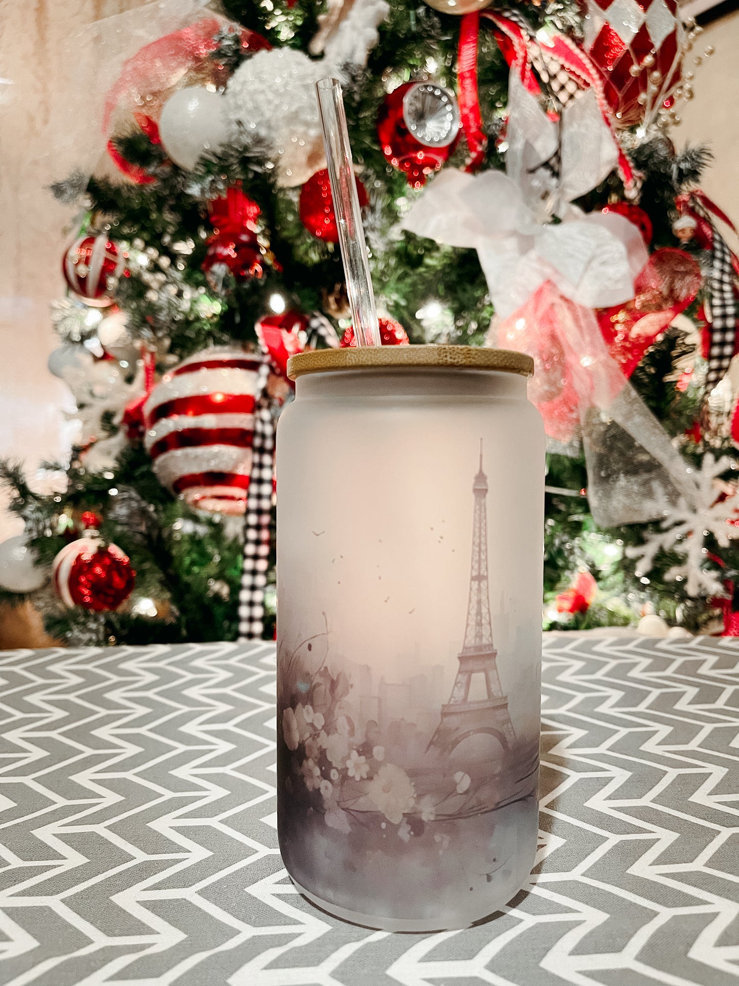 Paris Frosted Glass Tumbler 16oz